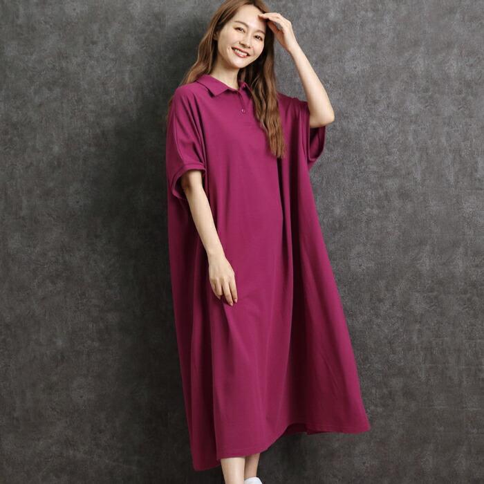 ワンピース ワンピ ポロシャツ MARTHA・Sneak マーサ・スニーク ポロ 半袖 ひざ丈 膝丈 大人 上品 旅行 L 大きいサイズ オフィス 春夏 ランチ デート 16637 |  | 02