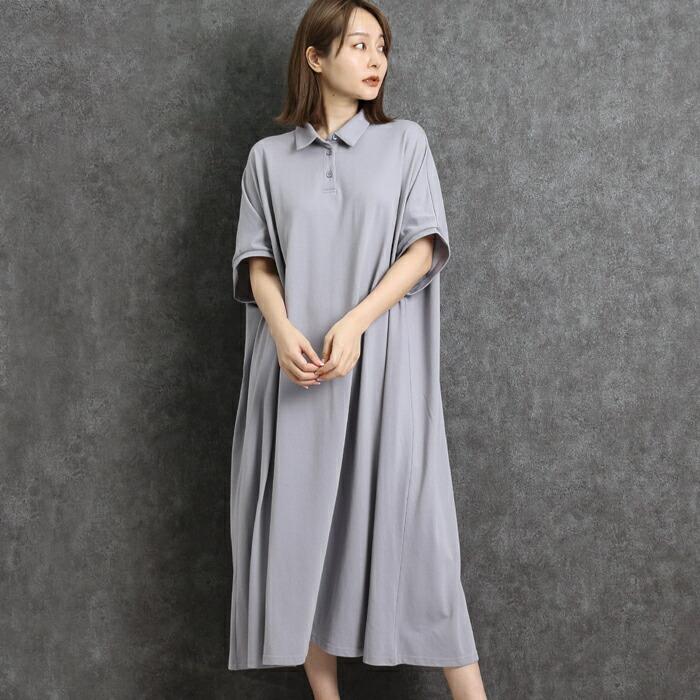ワンピース ワンピ ポロシャツ MARTHA・Sneak マーサ・スニーク ポロ 半袖 ひざ丈 膝丈 大人 上品 旅行 L 大きいサイズ オフィス 春夏 ランチ デート 16637 |  | 06