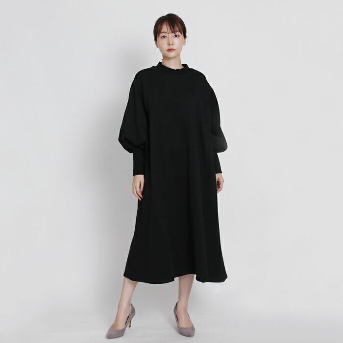 ワンピース ロング 裏起毛 MARTHA マーサ 起毛 袖コンシャス 長袖 レディース ひざ丈 膝丈 ミモレ丈 大人 上品 旅行 L 大きいサイズ ディナー 16695 |  | 07