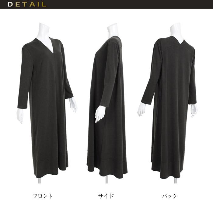 ワンピース ワンピ Vネック MARTHA マーサ ジャージー フレアー ロング マキシ レディース ポンチ カットソー ひざ丈 膝丈 ミモレ丈 長袖 LL 大きいサイズ 16748 |  | 13