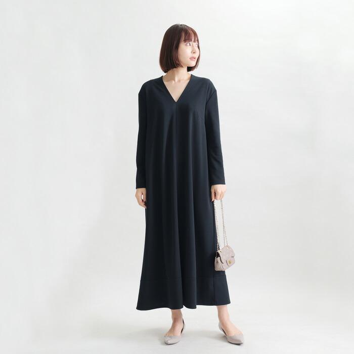 ワンピース ワンピ Vネック MARTHA マーサ ジャージー フレアー ロング マキシ レディース ポンチ カットソー ひざ丈 膝丈 ミモレ丈 長袖 LL 大きいサイズ 16748 |  | 05