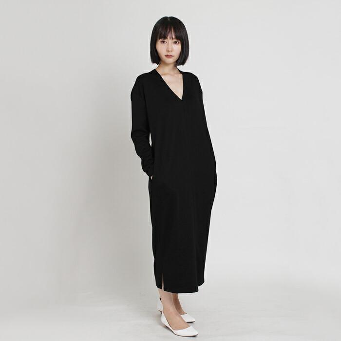 ワンピース ワンピ Vネック ジャージー レディース ポンチ カットソー ひざ丈 膝丈 ミモレ丈 大人 上品 旅行 長袖 M L 大きいサイズ ランチ 16749 |  | 02