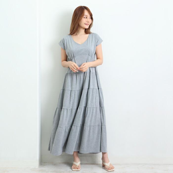 ワンピース ワンピ ロングワンピ MARTHA マーサ マキシ フレア 半袖 レディース ひざ丈 膝丈 ミモレ丈 大人 上品 部屋着 大きいサイズ ディナー ランチ 16770 |  | 02
