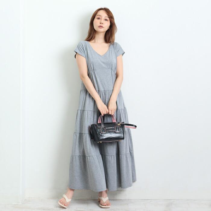ワンピース ワンピ ロングワンピ MARTHA マーサ マキシ フレア 半袖 レディース ひざ丈 膝丈 ミモレ丈 大人 上品 部屋着 大きいサイズ ディナー ランチ 16770 |  | 03