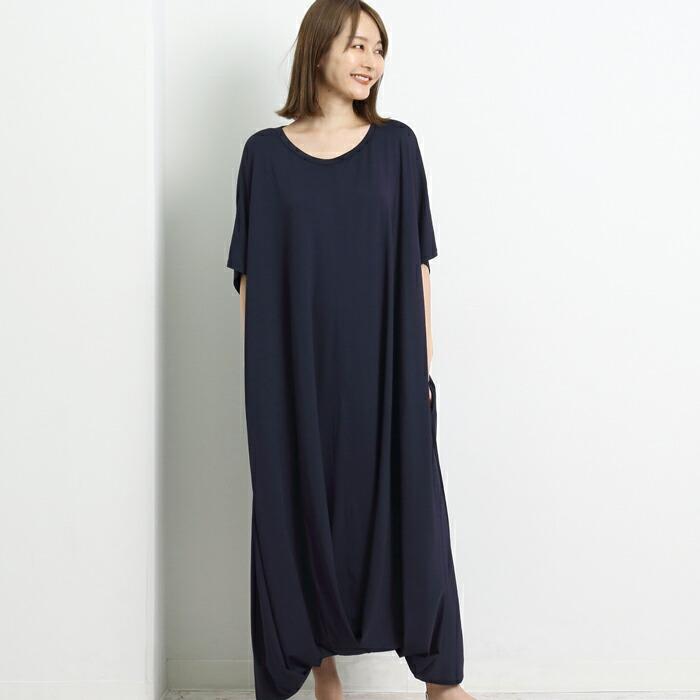ワンピース ワンピ ロング MARTHA ジャージー オーバーサイズ レディース マキシ丈 おうち着 ワンマイル 大人 上品 旅行 半袖 L 大きいサイズ ランチ 16804 |  | 01