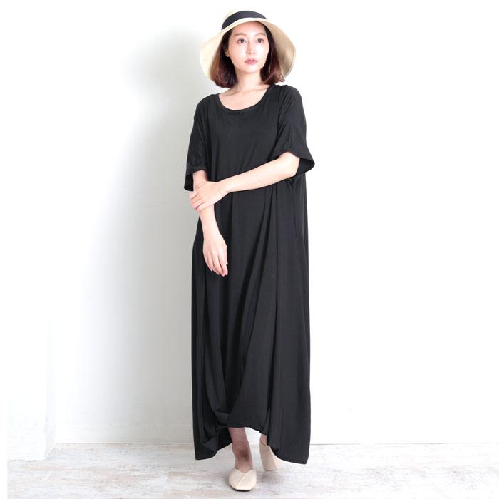 ワンピース ワンピ ロング MARTHA ジャージー オーバーサイズ レディース マキシ丈 おうち着 ワンマイル 大人 上品 旅行 半袖 L 大きいサイズ ランチ 16804 |  | 07