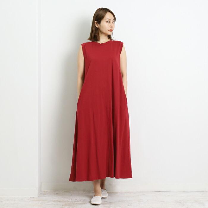 ワンピース ワンピ ロングワンピ MARTHA 綿 コットン ジャージー カットソー ノースリ レディース ひざ丈 膝丈 ミモレ丈 大人 上品 旅行 L 大きいサイズ 16752 |  | 07