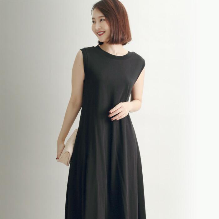 ワンピース ワンピ ロングワンピ MARTHA 綿 コットン ジャージー カットソー ノースリ レディース ひざ丈 膝丈 ミモレ丈 大人 上品 旅行 L 大きいサイズ 16752 |  | 08