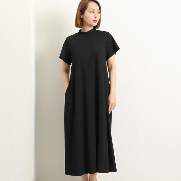 ワンピース モックネック ハイネック ロング マキシ Tワンピ ゆったり ワイド ホームウェア ワンマイル おうち着 半袖 レディース ひざ丈 膝丈 ミモレ丈 16869 |  | 06