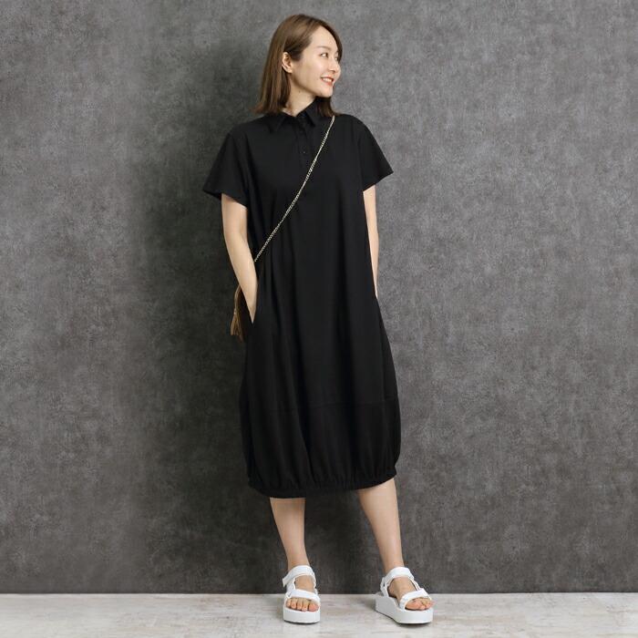 ポロ ワンピース レディース MARTHA マーサ ショートスリーブ きれいめ 大きいサイズ ゆったり 体型カバー ワンマイル 長袖 L ネイビー ブラック ss 16893 |  | 04