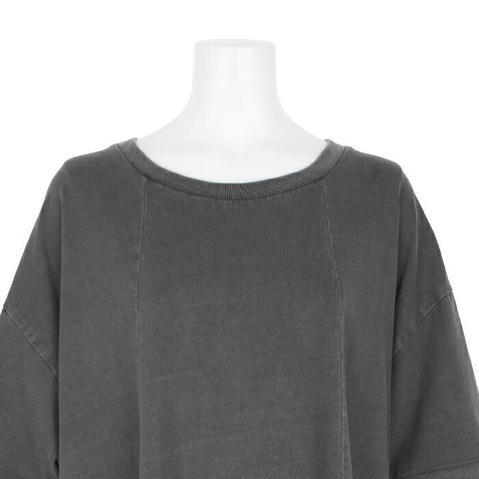 送料無料 ワンピース ロング MARTHA マーサ マキシ Tワンピ Tシャツ 半袖 綿100% コットン 大きいサイズ ロング ゆったり 体型カバー L チャコール ss 16988 |  | 06
