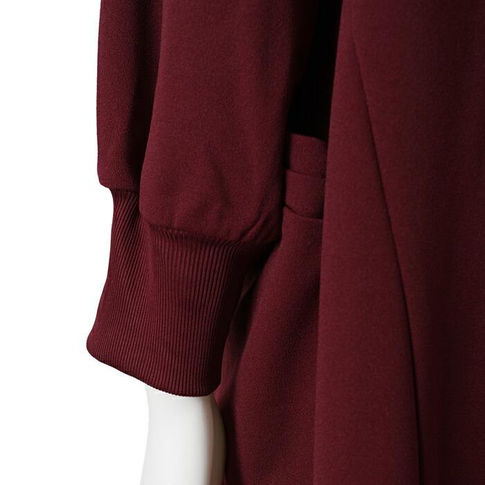 ワンピース 重ね着 ロング レイヤード きれいめ 体型カバー 長袖 ミモレ丈 大人 上品 パーティー ブラック ボルドー aw 26338 |  | 12