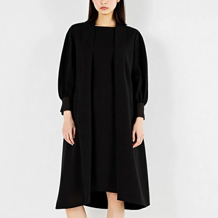 ワンピース 重ね着 ロング レイヤード きれいめ 体型カバー 長袖 ミモレ丈 大人 上品 パーティー ブラック ボルドー aw 26338 |  | 06
