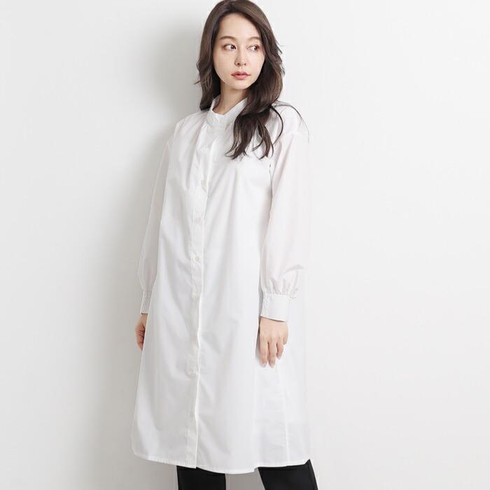 ワンピース シャツワンピース ロング MARTHA マーサ ブラウス きれいめ 体型カバー 長袖 ミモレ丈 大人 上品 オフホワイト 大きいサイズ LL 3L aw 26375 |  | 01