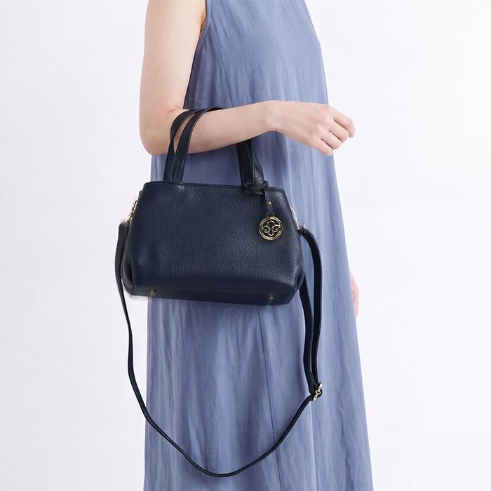 バッグ ハンドバッグ 2WAY MARTHA マーサ 本革 牛革 レディース レザー 肩掛け 高見え 通勤 通学 オープンポケット ブラック グレー ネイビー 26396 |  | 02