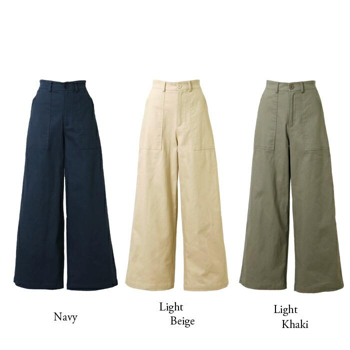 ワイドパンツ カーゴパンツ ベイカーパンツ ワイド チノパンツ ワイドチノ レディース ボトムス M L ハイウエスト ストレッチ ss 5541 |  | 19