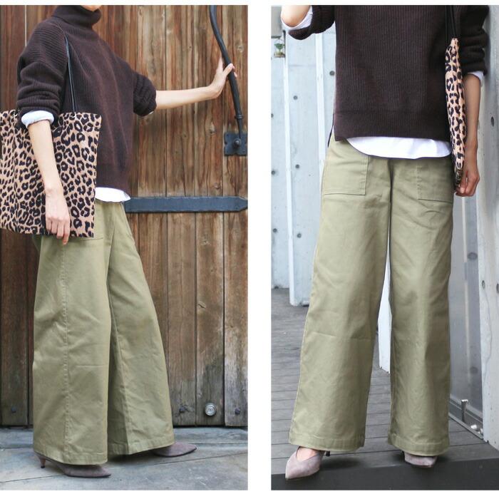 ワイドパンツ カーゴパンツ ベイカーパンツ ワイド チノパンツ ワイドチノ レディース ボトムス M L ハイウエスト ストレッチ ss 5541 |  | 06