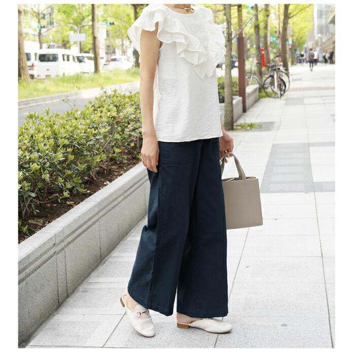 ワイドパンツ カーゴパンツ ベイカーパンツ ワイド チノパンツ ワイドチノ レディース ボトムス M L ハイウエスト ストレッチ ss 5541 |  | 08