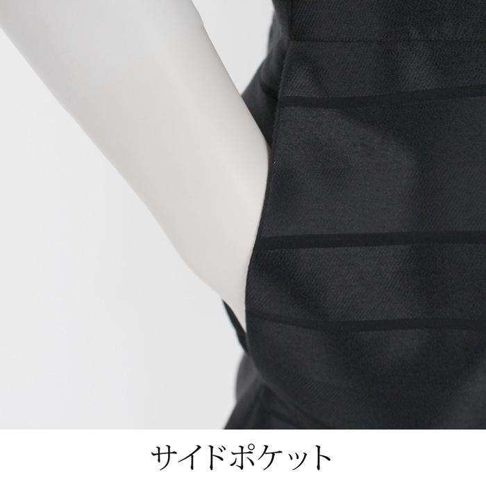 送料無料 訳あり某ブランド ベスト ジレ ノーカラー ボーダー 日本製●レディース トップス ブラック[60244] |  | 05