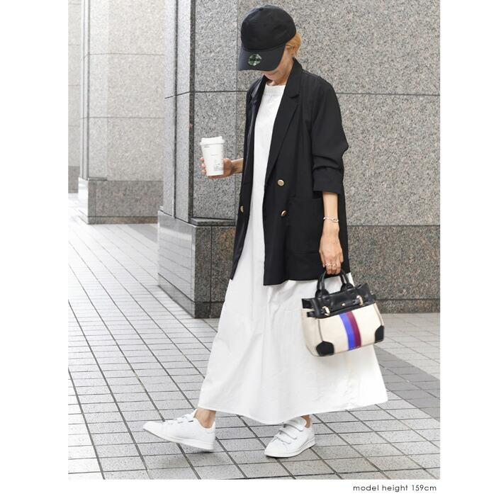 ワンピース ロング  綿 コットン タック バックボタン レディース ワイドシルエット ワンピ フレアワンピース フリル 無地 ブラック ホワイト  ss 7529 |  | 06