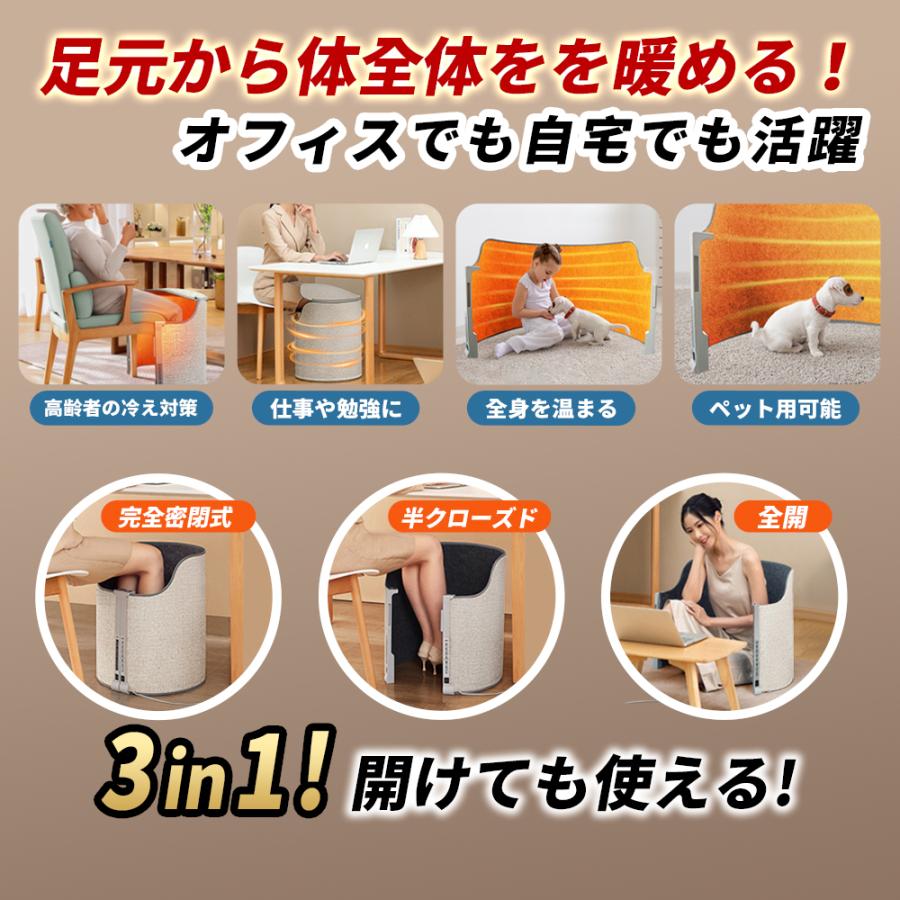 正規品】2026 パネルヒーター 足元 速暖 省エネ 高温版 360°発熱 丸形