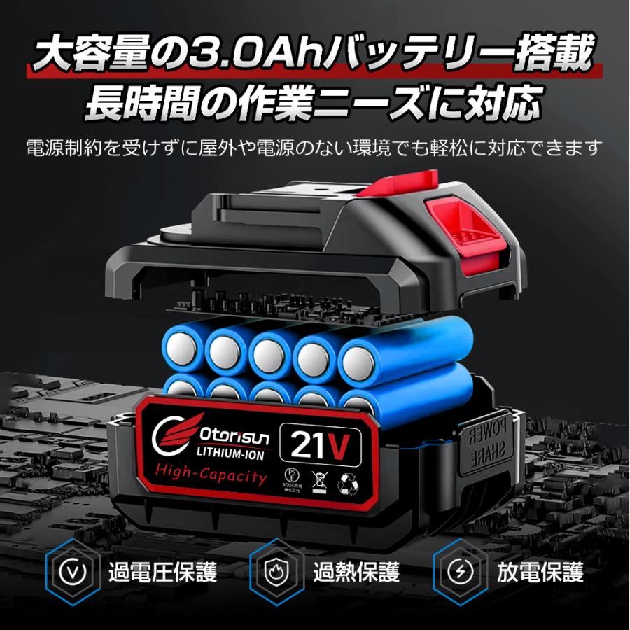 【正規品】 インパクトレンチ 電動 ドライバー 電動ドリル タイヤ交換 バッテリー対応 充電式 自動停止モード 無段変速 正逆転両用 ホイール交換 機械修理 小型 |  | 10