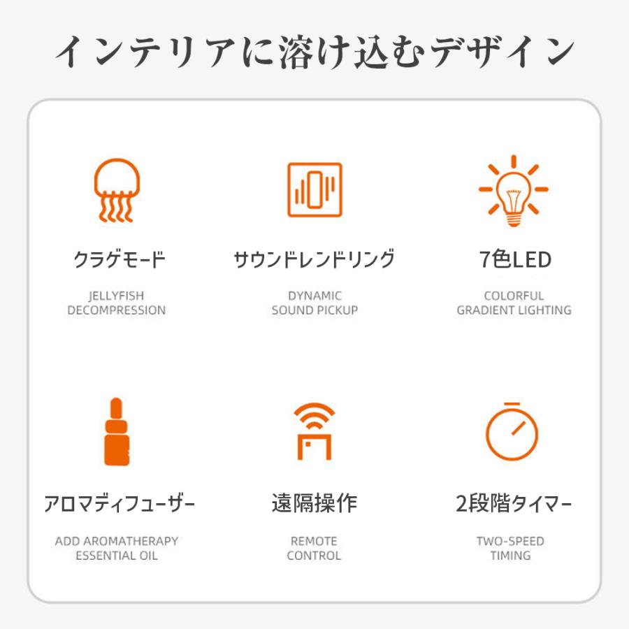 【正規品】 加湿器 超音波式 卓上 可愛い クラゲ ミスト アロマ加湿器 7色LED リモコン付き タイマー 小型 乾燥対策 8H連続運転 静音 寝室 おしゃれ 省エネ 2025 |  | 02