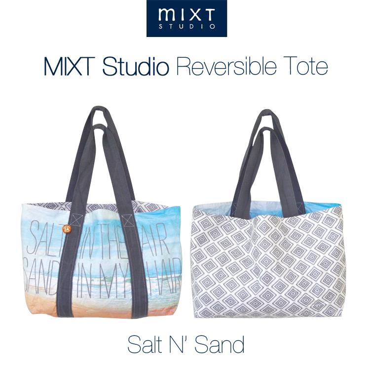 MIXT Studio Reversible Tote ビーチバッグ 海 プール エコバッグ トート リバーシブル ボタニカル ハワイ リゾート サンフランシスコ 正規品 セール｜lfs｜06