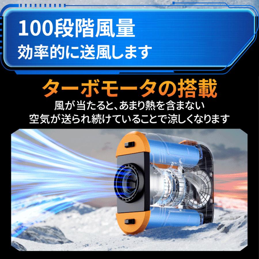 【正規品】 扇風機 小型 腰掛け扇風機 携帯扇風機 首かけ 100段階風量 8000mAh ジェットファン 静音 強風 ワークマン 熱中症対策 通勤通学 屋外作業 アウトドア |  | 08