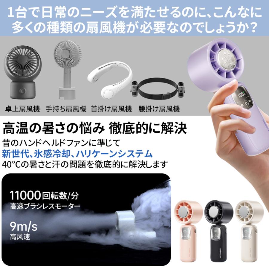 【正規品・テレビ紹介！】 扇風機 小型 ハンディファン 冷却プレート 100段階風量 携帯扇風機 USB クーラー 冷感 長時間 静音 強風 熱中症対策 おしゃれ 可愛い |  | 12