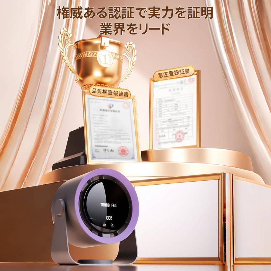 【2026正規品】 扇風機 小型 サーキュレーター 卓上扇風機 壁掛け 100段階風量 空気循環 デスクファン コードレス 充電式 長時間 静音 強風 熱中症対策 おしゃれ |  | 04