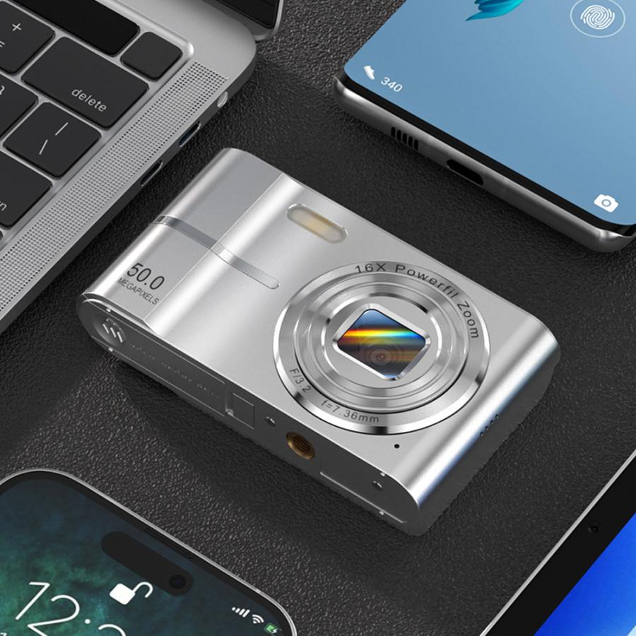 【正規品】 デジカメ デジタルカメラ 5000万画素 4K 高画質 自撮り 16倍ズーム スマホ転送 AFオートフォーカス 手ブレ補正 美顔 フィルター 軽量 修学旅行 学生 |  | 24
