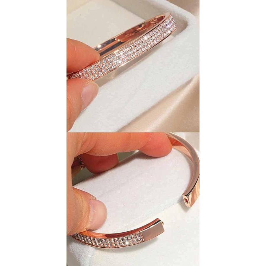 決算特価商品 女性用 かわいい 人気 ブランド バングル レディース ピンクゴールド アクセサリー キュ キラキラ カジュアル パーティー ブライダル 結婚式 腕 ブレスレット Www Fattoriabacio Com