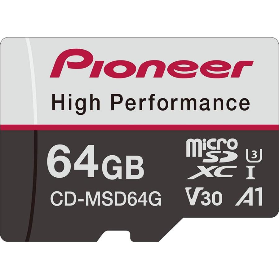 パイオニア microSDカード CD-MSD64G SDXC 64GB CLASS10 U3 V30 A1 miniSDカード