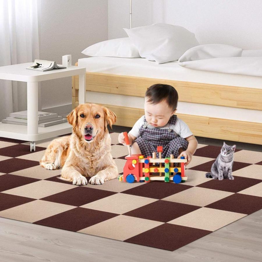 タイルカーペット 30 30cm 40枚 タイルマット 床保護 ペット用 犬用 ジョイントマット カーペット チェアマット フロアタイル すべり止め Gys Lft Shop ヤフー店 通販 Yahoo ショッピング