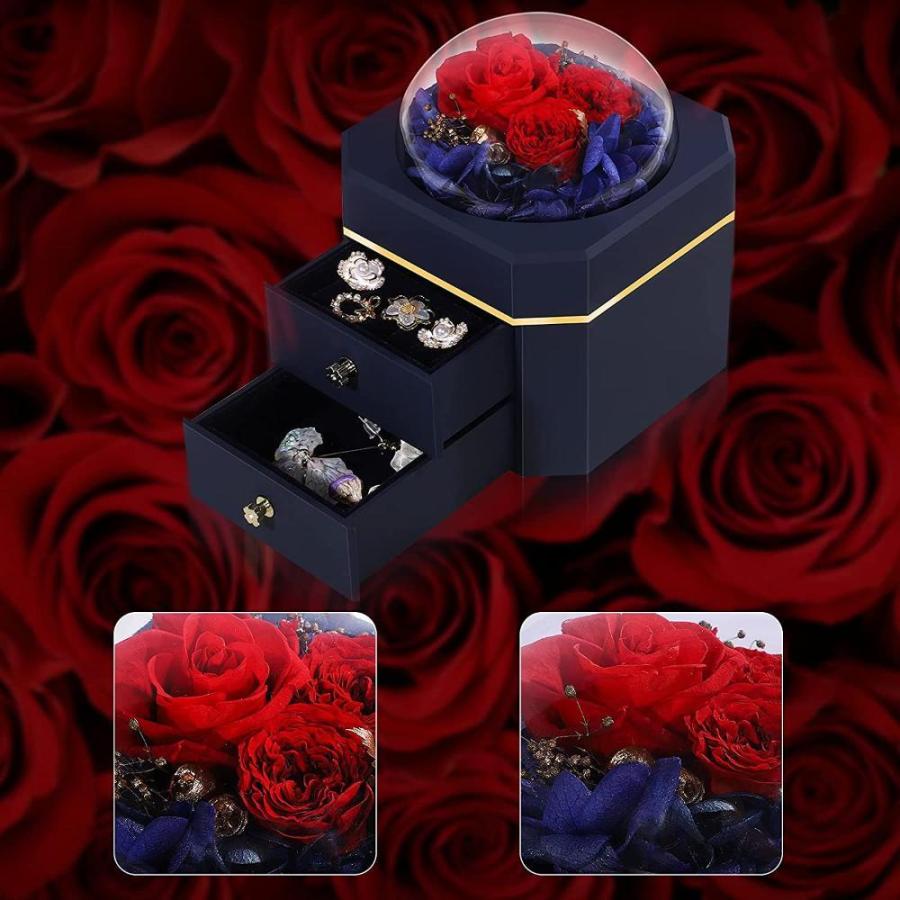 プリザーブドフラワー ジュエリーボックス ブリザードフラワー 枯れない花 バラ ドライフラワー プレゼント女性 女友達 彼女 母 誕生日プレゼント キット Www Bollywoodpapa Com