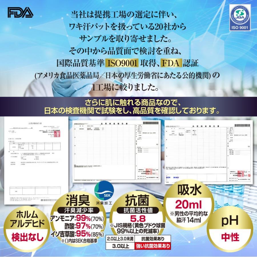 脇汗パッド わきあせパッド 汗取りパッド メンズ (国内検査5種合格) 制汗 汗脇パッド ニオイ 抗菌防臭 大判サイズ 貼付簡単 36枚 使い捨て 無香料 ZELMA ゼルマ｜lh-jp｜04