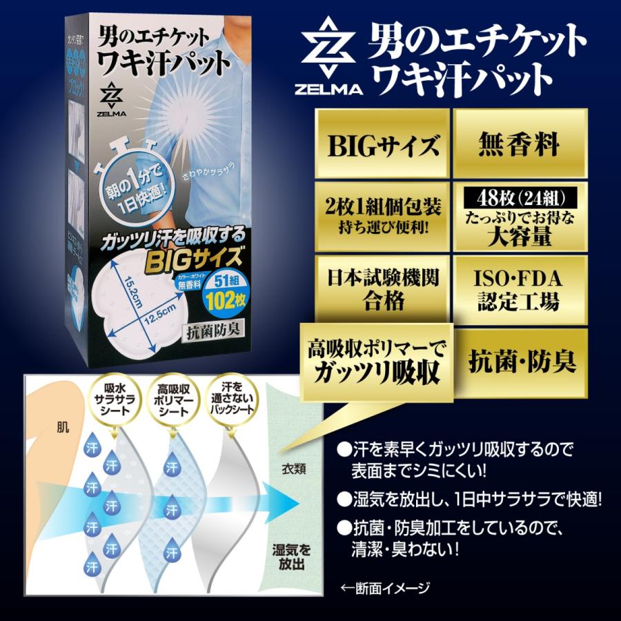 小林製薬のメンズRiff あせワキパットホワイト1箱20枚入り×5箱 男性の汗に | 愛媛県新居浜市 | ふるさと納税サイト「さとふる」 脇汗パッド  メンズ わきあせパッド (国内検査5種合格 雑誌掲載) 102枚 汗脇パッド 抗菌防臭 大判 無香料 ZELMA