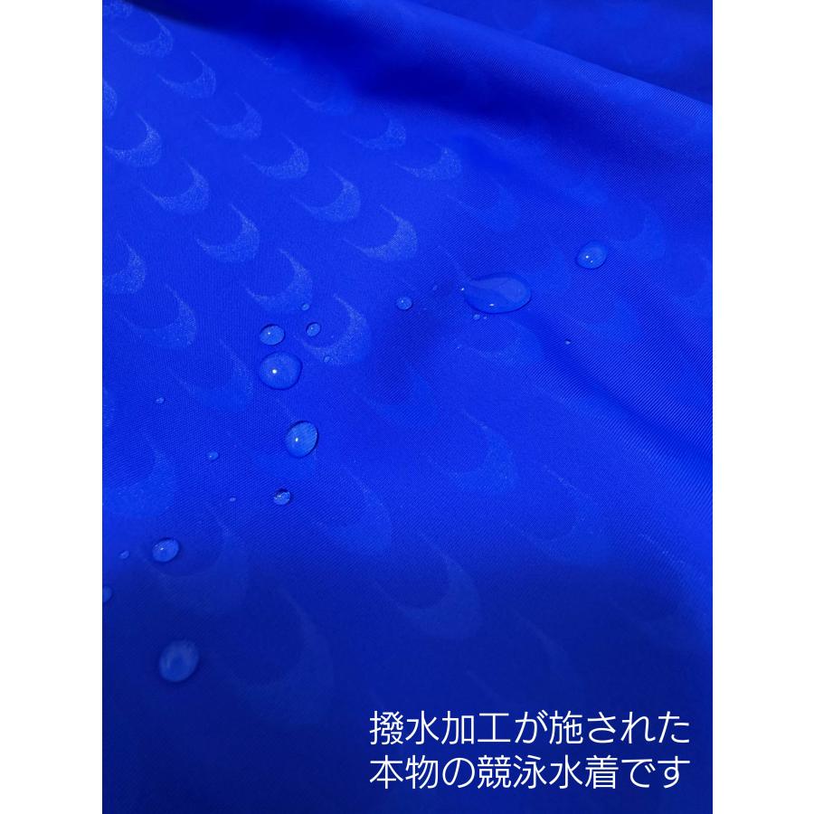 【AquatiC】 【創作衣装】 AC001 BlueWing 競泳水着 レディース 青白 ハイカットの画像