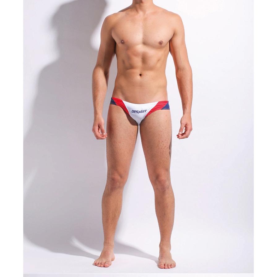 競泳水着　メンズ　競パン　Vパン　ビキニ　L DESMIT】 競泳水着 メンズ 競泳パンツ 白赤青 ビキニパンツ 競パン