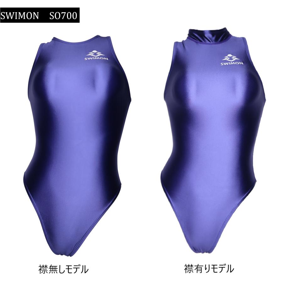 SWIMON】 競泳水着 レディース ガールズ 700 バックジップ 水球モデル