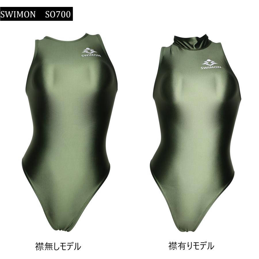 SWIMON】 競泳水着 レディース ガールズ 700 バックジップ 水球モデル