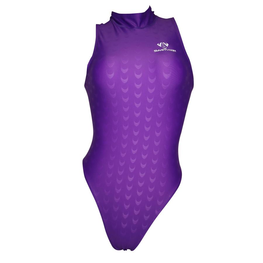 SWIMHXBY] 競泳水着 レディース ガールズ 203 紫 ウォーターポロ