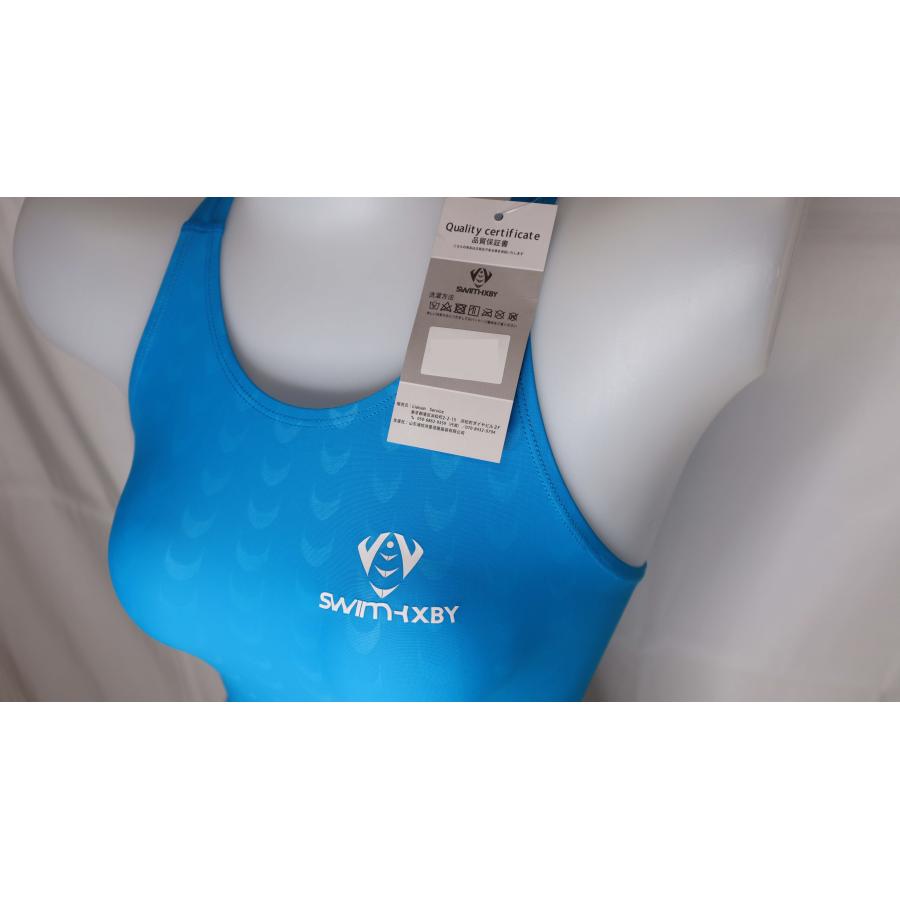 SWIMHXBY] 競泳水着 レディース ガールズ 280 Tバックモデル 水色