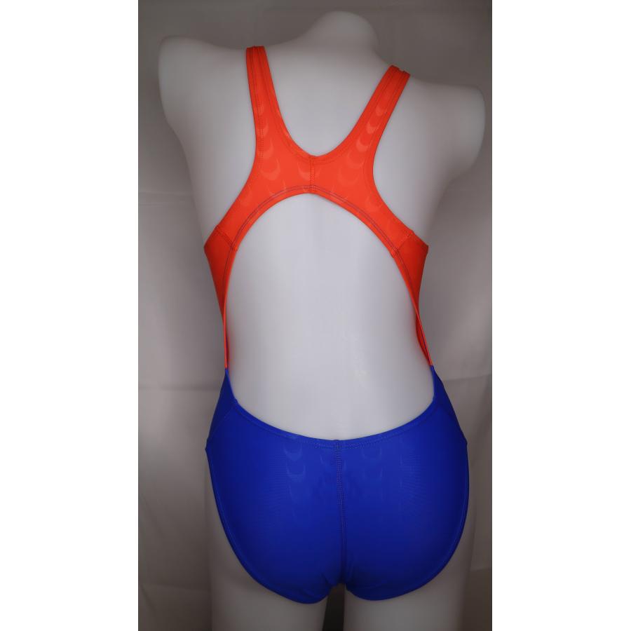 SWIMHXBY】 競泳水着 レディース ガールズ 281 ベーシック 青オレンジ