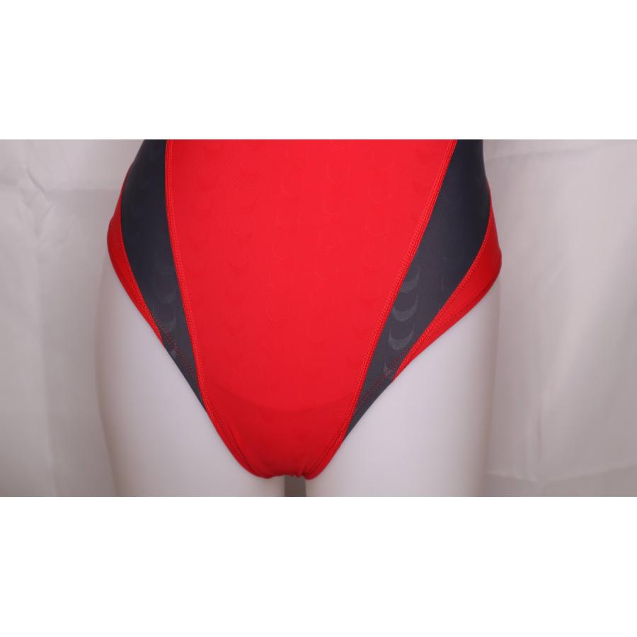 SWIMHXBY】 競泳水着 レディース ガールズ 281 ベーシック 赤濃