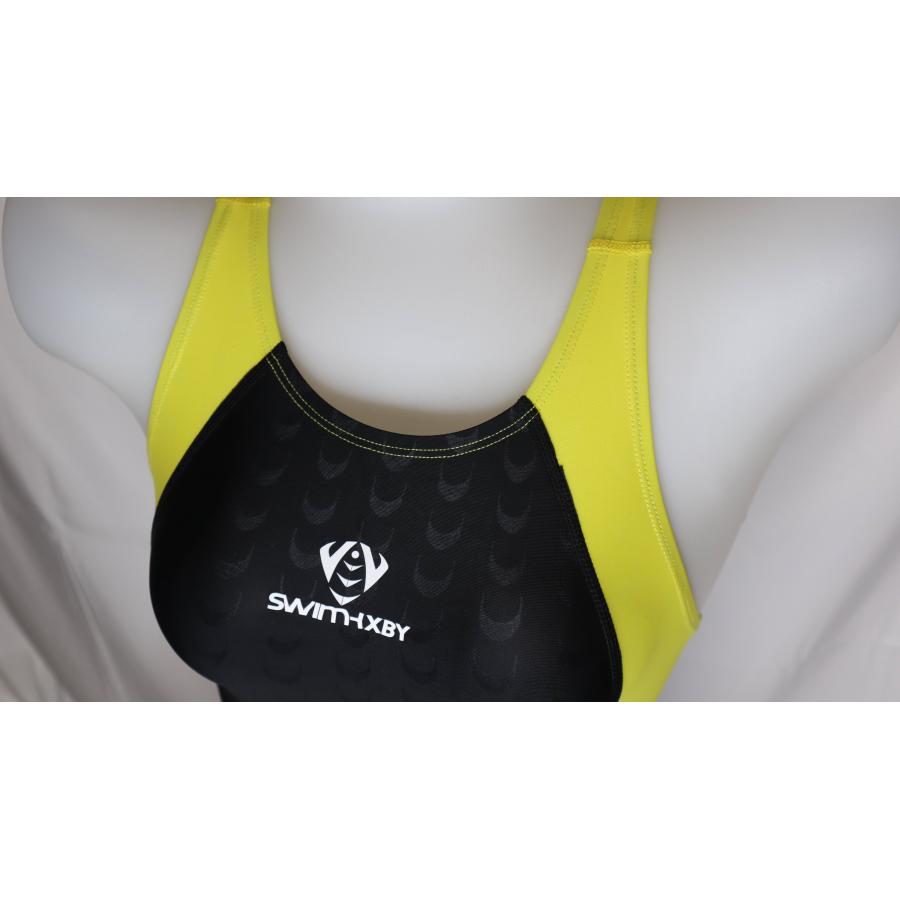 M.A.D. 競泳水着 黒/黄色 SWIMHXBY] 競泳水着 レディース ガールズ 281 Tバックモデル 黒
