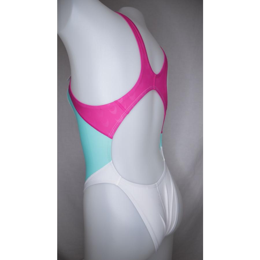 SWIMHXBY] 競泳水着 レディース ガールズ 282 ハイレグモデル 白
