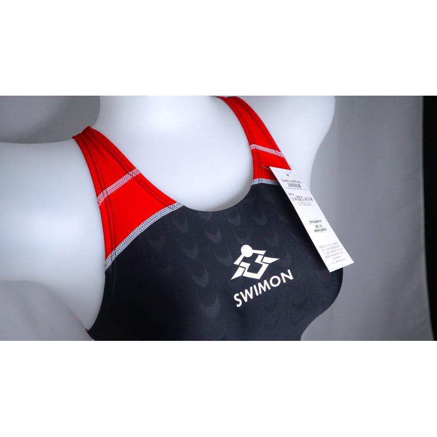 ⑦ BKOR 競泳用水着 赤・黒 ハイネック 残り1枚 ミズノ（MIZUNO）（レディース）競泳水着 水泳 EX ミディアム