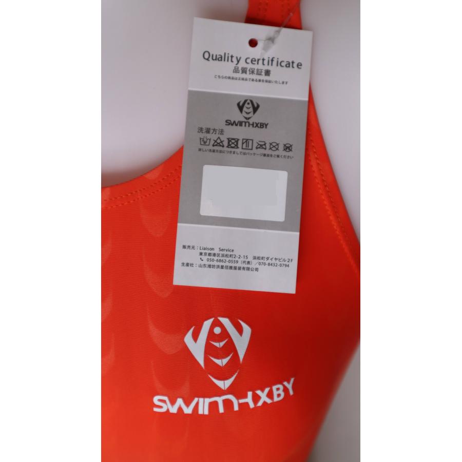 LYFT オレンジ 水着 Mサイズ SWIMHXBY] 競泳水着 レディース ガールズ 280 ハイレグモデル